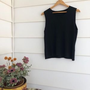 Vintage sleeveless black sweater tank top